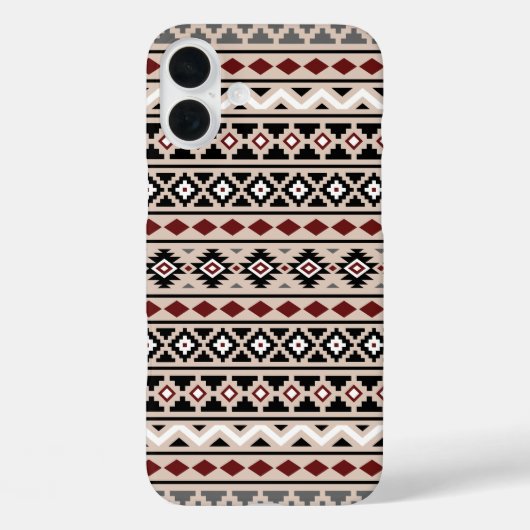 エッセアステカスII PTN白黒グレーレッドサンド Case-Mate iPhoneケース (裏面)