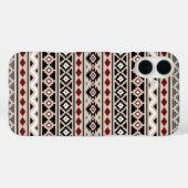 エッセアステカスII PTN白黒グレーレッドサンド Case-Mate iPhoneケース (裏面 (横))