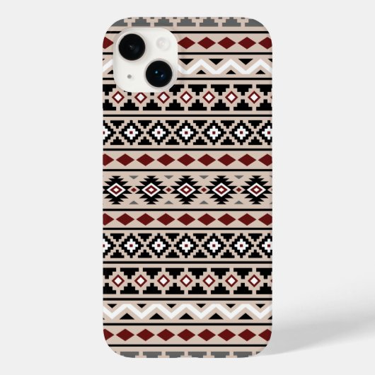 エッセアステカスII PTN白黒グレーレッドサンド Case-Mate iPhoneケース (裏面)