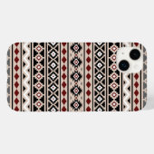 エッセアステカスII PTN白黒グレーレッドサンド Case-Mate iPhoneケース (裏面 (横))