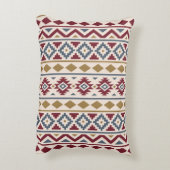 エッセアステカスIII (V) Ptn赤ブルークリーム アクセントクッション (裏面(縦))