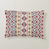 エッセアステカスIII (V) Ptn赤ブルークリーム アクセントクッション (裏面)