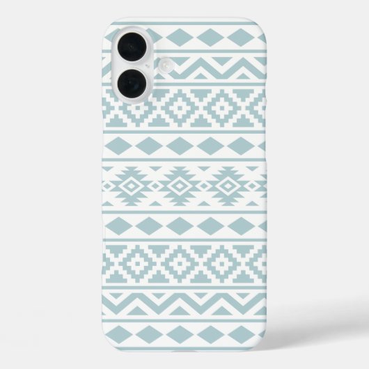 エッセアステカスPtn IIIアヒル卵ブルーの上に白 Case-Mate iPhoneケース (裏面)