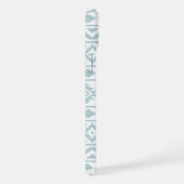 エッセアステカスPtn IIIアヒル卵ブルーの上に白 iPhoneケース (右側面)