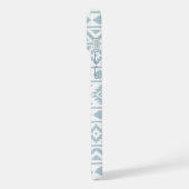 エッセアステカスPtn IIIアヒル卵ブルーの上に白 iPhoneケース (左側面)