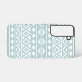 エッセアステカスPtn IIIホワイトオンダックエッグブルー Samsung Galaxyケース (裏面横)