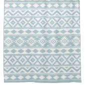 エッセアステカスPTN IIIbダックエッグブルー&ホワイト シャワーカーテン (正面)