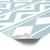 エッセアステカスPTN IIIbダックエッグブルー&ホワイト ポスター (コーナー)