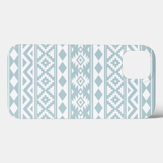 エッセアステカスPTN IIIbダックエッグブルー&ホワイト Case-Mate iPhoneケース (裏面 (横))