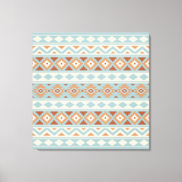 エッセアステカスPTN IIIbブルークリームテラコタス キャンバスプリント