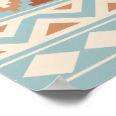 エッセアステカスPTN IIIbブルークリームテラコタス ポスター (角)