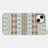 エッセアステカスPTN IIIbブルークリームテラコタス Case-Mate iPhoneケース (裏面 (横))