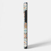 エッセアステカスPTN IIIbブルークリームテラコタス iPhoneケース (左側面)