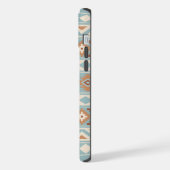 エッセアステカスPTN IIIbブルークリームテラコタス iPhoneケース (左側面)