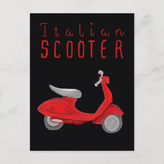 エッセンシャルイタリアのハガキイタリアン- Scooter ポストカード (正面)
