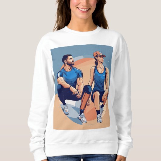 "エッセンシャルウィメンズコットンTシャツ" "シック&コンフィ: スウェットシャツ (正面)