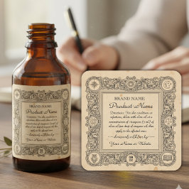 エッセンシャルオイル スクエア調剤風ラベル スクエアシール