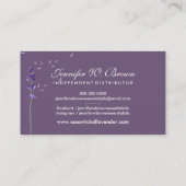 エッセンシャルオイル 紫のラベンダー花 名刺 (裏面)