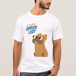 エッセンシャルズ チェックリスト - ミニマルな日常のステートメント Tシャツ