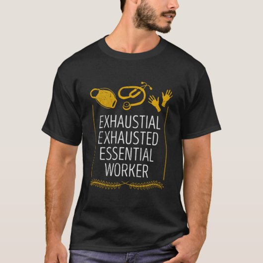 エッセンシャルワーカー フロントライナー 消耗 Tシャツ (正面)