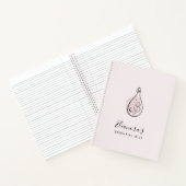 エッセンシャル油アロマセラピーロゴ赤面ピンク ノートブック (内部)