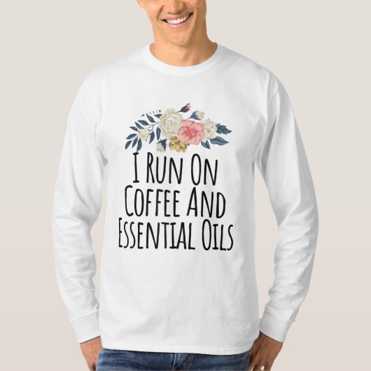 エッセンシャル油コーヒー愛好家とママのためのことわざ Tシャツ (正面)