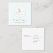 エッセンシャル油フレグランスアロマセラピー スクエア名刺 (正面/裏面)