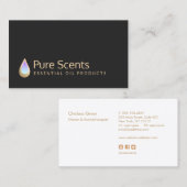 エッセンシャル油フレグランスアロマセラピー 名刺 (正面/裏面)