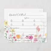 エッセンシャル油ブレンドレシピ方向カード (正面/裏面)