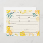 エッセンシャル油ブレンドレシピ方向カード (正面/裏面)