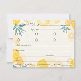 エッセンシャル油ブレンドレシピ方向カード