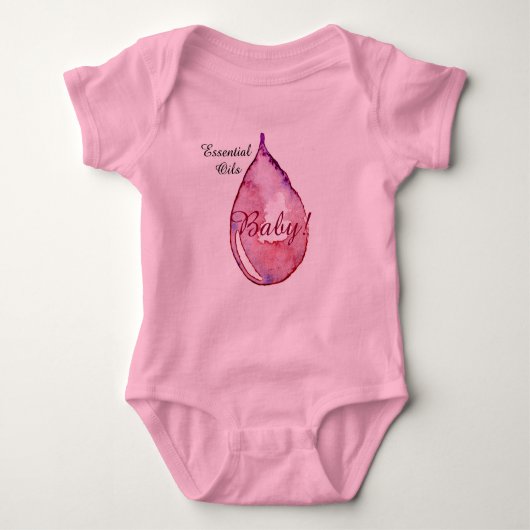 エッセンシャル油ベビー! ベビーボディスーツ (正面)