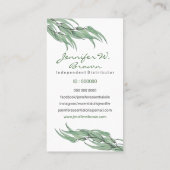 エッセンシャル油ユーカリカスタムスフローラロゴ 名刺 (裏面)