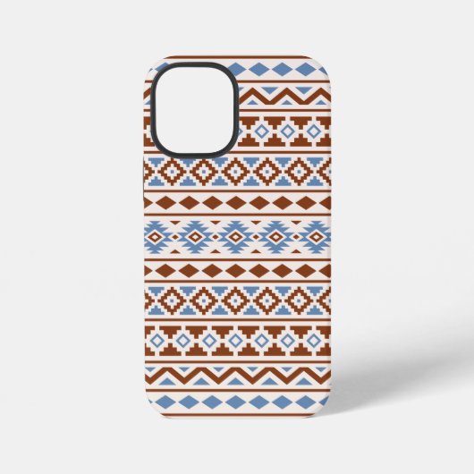 エッセンスアステカパターンII錆ブルークリーム iPhoneケース (裏面)