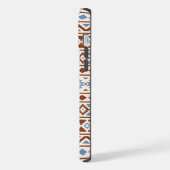 エッセンスアステカパターンII錆ブルークリーム iPhoneケース (左側面)