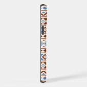 エッセンスアステカパターンII錆ブルークリーム iPhoneケース (右側面)