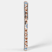 エッセンスアステカパターンII錆ブルークリーム SAMSUNG GALAXYケース (右側面)