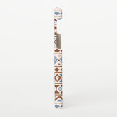 エッセンスアステカパターンII錆ブルークリーム SAMSUNG GALAXYケース (左側)