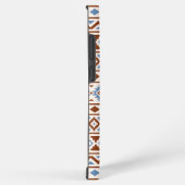 エッセンスアステカパターンII錆ブルークリーム SAMSUNG GALAXYケース (右側面)