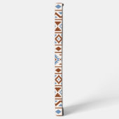 エッセンスアステカパターンII錆ブルークリーム SAMSUNG GALAXYケース (左側面)