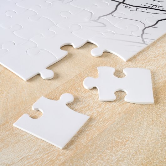 エッセンドイツランドシティ地図と旅行シンプル ジグソーパズル (側面)