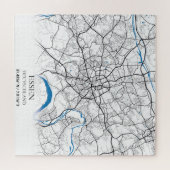 エッセンドイツランドシティ地図と旅行シンプル ジグソーパズル (横)