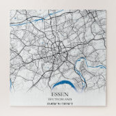 エッセンドイツランドシティ地図と旅行シンプル ジグソーパズル (縦)