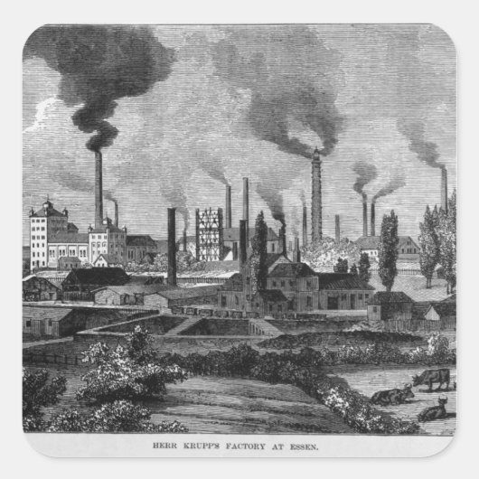 エッセン、ドイツのKrupp's Factory氏の スクエアシール (正面)