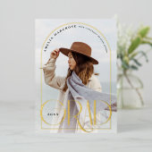 エッセ実在ス金箔アーチ研究発表 箔招待状 (立ち正面)