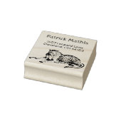 エッチユキヒョウパーソナライズされた差出人住所 ラバースタンプ (スタンプ)