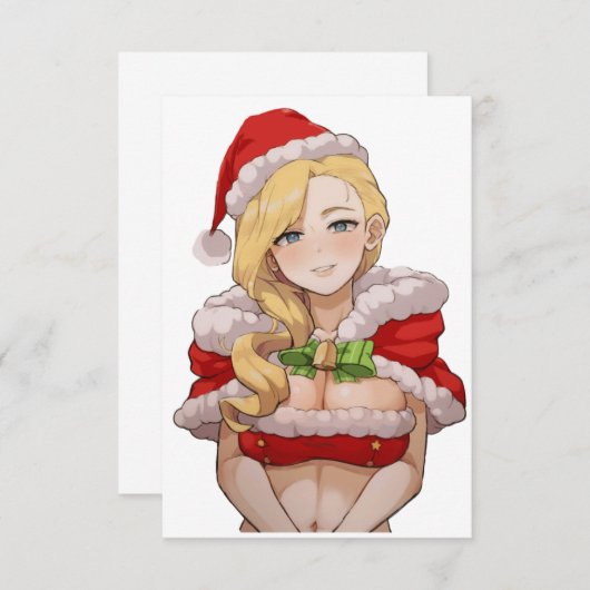 エッチレディーサンタかわいこちゃん サンキューカード (正面/裏面)