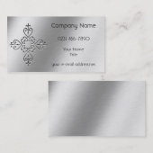 エッチングされたアルミニウムデザイン 名刺 (正面/裏面)