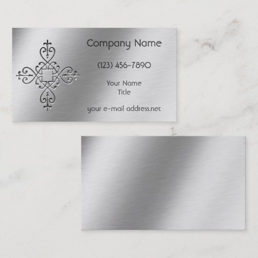 エッチングされたアルミニウムデザイン 名刺 (正面/裏面)