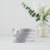エッチングされたアルミニウムデザイン 名刺 (スタンド正面)